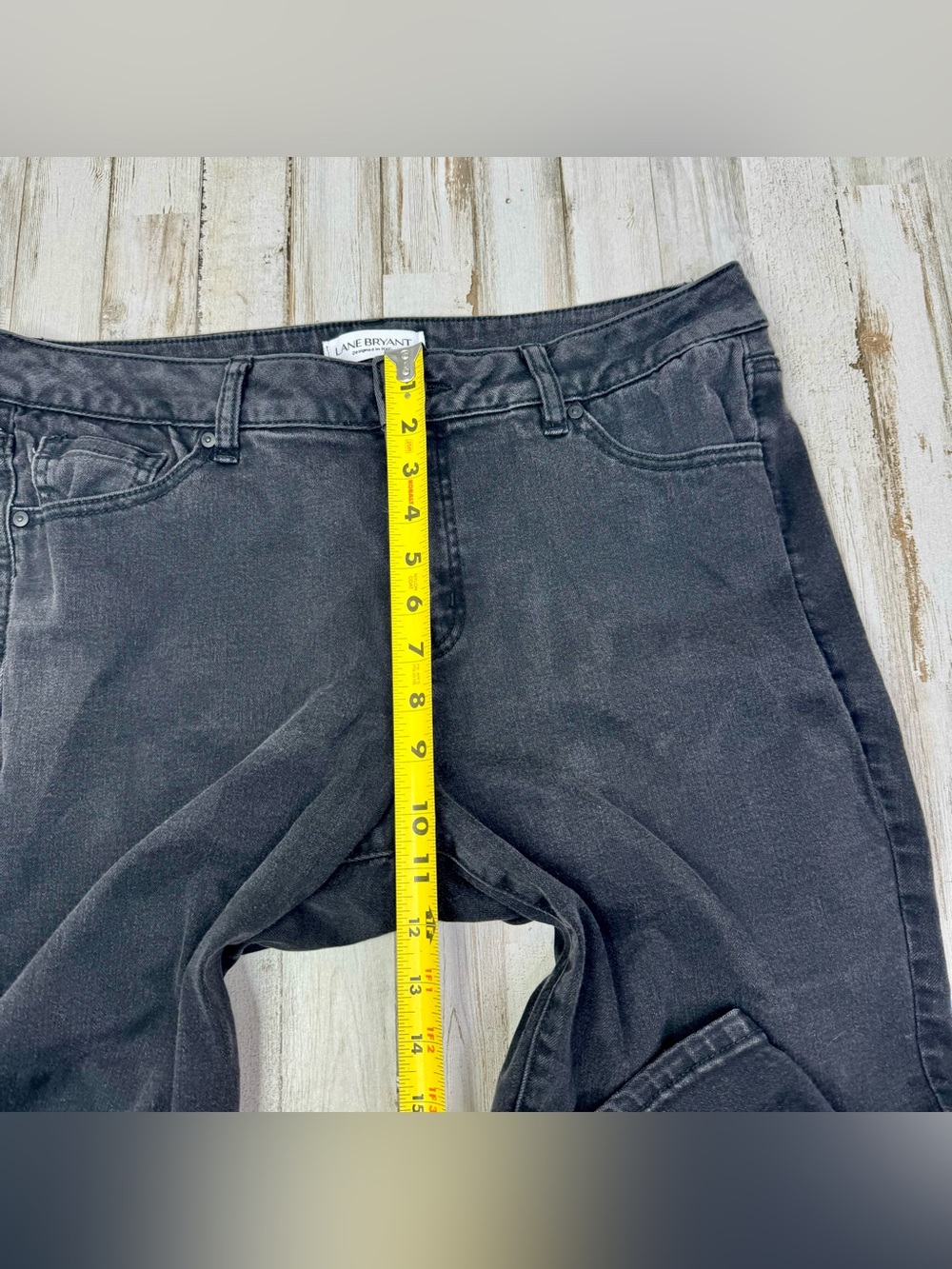 Lane Bryant Womens Jeans 16 (36x28) Black Skinny Leg Mid Rise Denim - Picture 7 of 12